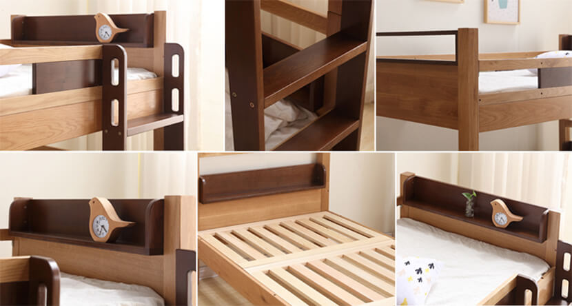 Giường tầng gỗ sồi cho trẻ em