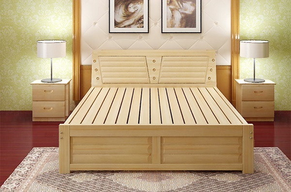 Giường ngủ gỗ sồi trắng