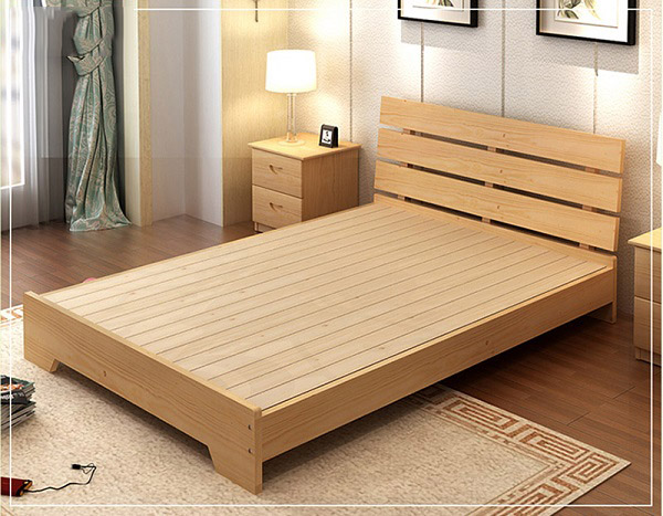 Giường ngủ gỗ thông giá rẻ